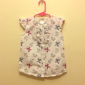 Gymboree ruffle sleeve button down EUC